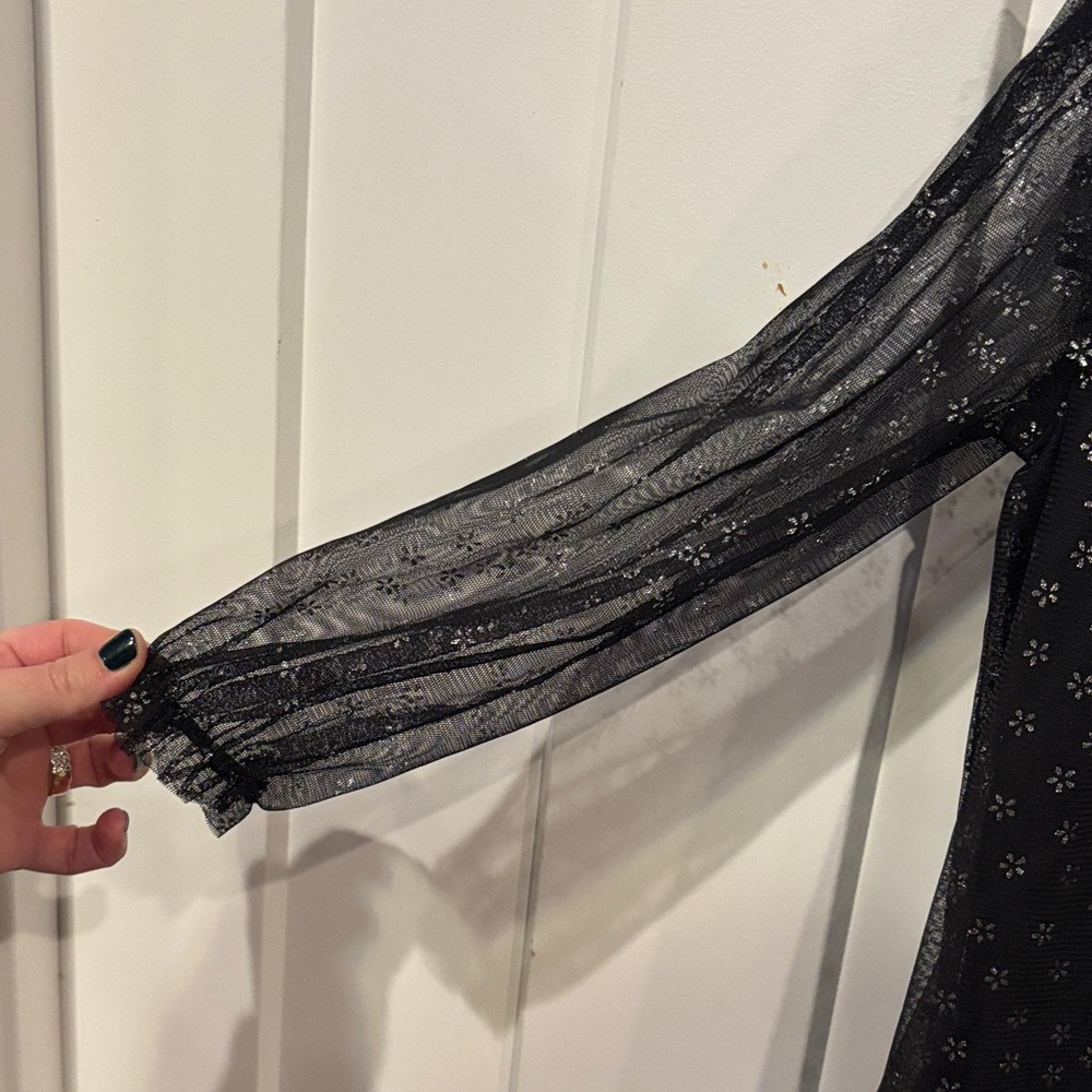 Zara Black Dress with Star Pattern - Picture 2 of 5